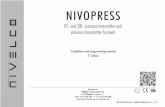 NIVOPRESS - Nivelco · *pipe coupling DIN 11581 0 …. 10 bar / 20 bar A - For range p > 0 … 40 bar 1” process connection only 0 …. 16 bar / 60 bar B ... VITON p < 100