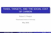 TAXES, TARGETS, AND THE SOCIAL COST OF … TARGETS, AND THE SOCIAL COST OF CARBON Robert S. Pindyck Massachusetts Institute of Technology May 2016 Robert Pindyck (MIT) TAXES, TARGETS,