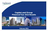 Financial Year 2010 Results - CapitaLand Limited | CapitaLandinvestor.capitaland.com/misc/2010/4q2010_presentation.pdf · ¾The Metropolis, Kunshan 98% of 500 units sold The Pinnacle,
