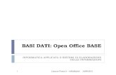 BASI DATI: Open Office BASE - sira.diei.unipg.it APPLICATA E SISTEMI...  Disponibili per diversi