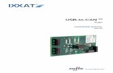 USB-to-CAN - ixxat.com · 5 USB-to-CANV2-Plugin Manual, V1.4 1 Introduction By purchasing the USB -to-CAN V2 Plugin interface, you decided for a high -quality electronic component