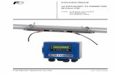 ULTRASONIC FLOWMETER M-Flow PW - Instrumart · The instruction manual concerns the installation, operation, checkup and maintenance of the Flow transmitter (FLR) and Detector (FLS)