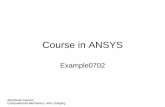 Course in ANSYS - Aalborg Universitethomes.civil.aau.dk/shl/ansysc/ansys-example0702.pdf · AutoDesk Inventor Example – Plate with a hole E = 210000N/mm2 n = 0.3 a = 200mm b = 100mm