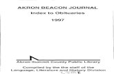 AKRON BEACON JOURNAL Index to Obituaries 1997 · Name Ammann, Edna Ammann, Ernest Amodeo, Anna Amonett, Cleo P. Amos, John W. Amspoker, Leland W. Amundsen, Clifton Amweg, Ruth M.