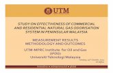 STUDY ON EFFECTIVENESS OF COMMERCIAL AND …. utm_odourisation seminar... · • The odorator reading to percentage of natural gas concentration in air is available based on information