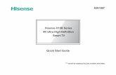 Hisense H10B Series Smart TV Quick Start Guide · Quick Start Guide 65H10B* Hisense H10B Series Smart TV "*" would be replaced by any number and letter.