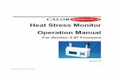 Heat Stress Monitor Manual - calor.com.au Manual for Firmware 2.0 v1.09.pdf · iii ABOUT THIS MANUAL Purpose of this Manual This manual provides detailed information about the installation