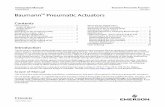 Baumann Pneumatic Actuators - Emerson · Instruction Manual D103352X012 Baumann Pneumatic Actuators June 2017 3 Likewise take similar care when adjusting or removing any optional