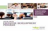 2018/2019 EXECUTIVE DEVELOPMENT PROGRAM · Executive Development Mentorship Program A unique aspect of the EDP is the mentorship program. It was designed to pair EDP students with