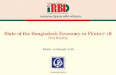 First Reading - CPDcpd.org.bd/wp-content/uploads/2018/01/IRBD-FY2018-First-Reading... · The present report is the first reading of the State of the Bangladesh Economy in FY2018.