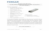 Finisar FTLX8574D3BCV 1G-10G 850nm Multimode Datacom … · 1G/10G 850nm Multimode Datacom SFP+ Transceiver FTLX8574D3BCV PRODUCT FEATURES Hot-pluggable SFP+ footprint Supports rate