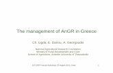 The management of AnGR in Greece - rfp-europe.org · The management of AnGR in Greece 16 th ERFP Annual Workshop, 22 August 2010, Crete 1 Ch. Ligda, E. Danou, A. Georgoudis National