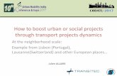 How to boost urban or social projects through transport ... · Street Design For Pedestrians Fonte: Mário J. Alves in Manual de Metodologias e Boas Práticas para a Elaboração
