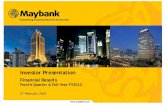 Maybank 4Q FY13 Analyst Presentation 27 Feb PM v3 · Final net dividend of 31 sen per share amounting to RM2.75 billion. This brings total ... Raise the tempo for Regionalisation