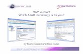 RAP vs GWT Which AJAX technology is for you? · RAP vs GWT - Which AJAX technology is for you? ...  • Internet Explorer 6+ ... (and Flash, PHP, …) ...