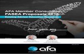 AFA Member Consultation - 1-afa.cdn.aspedia.net · AFA Recommendations to FASEA In the following table we have set out the FASEA proposal and our response: Category FASEA Proposal