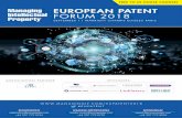 Paris brochure - managingip.com · EUROPEAN PATENT FORUM 2018 SEPTEMBER 11 MARRIOTT CHAMPS ELYSEES PARIS 8:30 Registration 9:00 Opening remarks by Patrick Wingrove, senior Europe