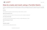 How to create and mark using a Turnitin Rubric  · Web viewTurnitin is a web-based text-matching software system available via integration with the LMS. Using Turnitin is part of