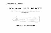 Xonar U7 MKII - dlsvr04.asus.com · 4 ASUS Xonar U7 MKII User Manual English 1. Introduction 1.1 Package contents Check your ASUS Xonar™ U7 MKII audio card package for the following