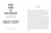 THIS TIME IS DIFFERENT - gdsnet.org · THIS TIME IS DIFFERENT Eight Centuries of Financial Folly CARMEN M. REINHART KENNETH S. ROGOFF. Princeton University Press . Princeton and Oxford