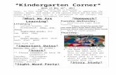   · Web view*Kindergarten Corner* Week of May 29. th, 2. 017. Theme: “Earth Day is Everyday” Focus: In this theme the students will learn to appreciate the variety, beauty,