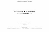Emma Lazarus - poems - : Poems - Quotes .Emma Lazarus(22 July 1849 – 19 November 1887) Emma Lazarus