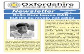 Oxfordshire · Oxfordshire Association for the Blind Colin Cure leaves OAB - but it’s au revoir, not adieu Newsletter November 2016 Ana Novakovic Acting Director
