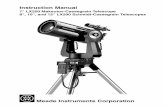 Instruction Manual - Meade Instruments · Instruction Manual 7" LX200 Maksutov-Cassegrain Telescope 8", 10", and 12" LX200 Schmidt-Cassegrain Telescopes Meade Instruments Corporation