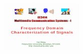 Characterization of Signals Frequency Domaineeweb.poly.edu/~yao/EE3414/signal_freq.pdf · ©Yao Wang, 2006 EE3414: Signal Characterization 3 What is a signal • A variable (or multiple