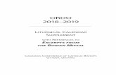 ORDO 2018–2019 - secure.cccb.ca · ORDO 2018–2019 LiturgicaL caLendar SuppLement with referenceS to ExcErpts from thE roman missal canadian conference of cathoLic BiShopS ottawa,