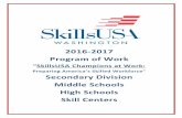 2016-2017 Events Calendar - skillsusawashington.org · 800-355-8422. Tuesdays and Thursdays they are open until 7pm. Tuesdays and Thursdays they are open until 7pm. Advisor’s Incentive: