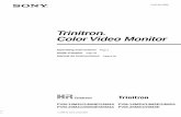 Trinitron Color Video Monitor - Miller Video & Film · 1996 by Sony Corporation Trinitron ® Color Video Monitor 3-859-663-25(1) Operating Instructions Page 2 Mode d’emploi Page
