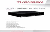 Digital Terrestrial HD Receiver - thomsonstb.net · 3 Português 1.2 Armazenamento O seu receptor e os respectivos acessórios estão guardados e são fornecidos numa embalagem concebida
