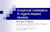 Empirical Validation in Agent-Based Models · micro/macro parameters and then to validate ... Hot Issues in Empirical Validation of ABMs • Treatment of initial conditions and parameters