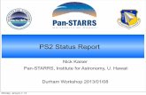 PS2 Status Report - Durham Universityastro.dur.ac.uk/ps1sc_workshop/talks/Kaiser_Tuesday_AM.pdf · PS2 Status Report Monday, January 7, 13. 2 The near term future for Pan-STARRS: