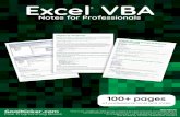 Excel VBA Notes for Professionals - books.goalkicker.com · Excel VBA Excel Notes for Professionals® VBA Notes for Professionals GoalKicker.com Free Programming Books Disclaimer