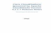 (powered by Apache CloudStack) Version Citrix ... · Chapter 2. 3 Support Matrix This section describes the operating systems, browsers, and hypervisors that have been newly tested