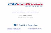 ACS OPERATORS MANUAL - Certified Cirus Control Systems · certified power inc. acs operators manual sg07230013 rev. c 3 basic system overview f-1 f-2 esc f-3-acs lcd display-display