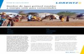 Bombas de água potável movidas a energia solar para ... · a energia solar para comunidades Estudo de caso 6, 03 | 2013 Objeto Campo de refugiados Dadaab IFO-II Local Garissa County,