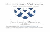 St. Andrews University · 1 . St. Andrews University . A Branch of Webber International University . Academic Catalog 2016-2017 Revised September 2016 The official Academic Catalog