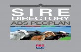 SIRE - ABS Pecplan · PTA: is the predicted transmitting ability, this being the expected performance measurement of sire daughters in relation to the genetic herd average.