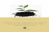 Studies on the influence of organic waste biodegradability ... · waste biodegradability in the composting process ... Studies on the influence of organic waste biodegradability in