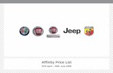 Affinity Price List - Fiat Group Sales Affinity... · Affinity Price List 10th April – 30th June 2018. SavingEmployeeFIAT 500 3dr MY2017* Retail Price ... LOUNGE 1.3 MultiJet Dualogic