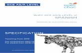 A level specification template - wjec.co.uk · 1.4 Welsh Baccalaureate 7 1.5 Welsh perspective 7 2. Subject content 8 2.1 AS units 10 2.2 A2 units 14 3. Assessment 20 3.1 Assessment