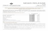 FIRST QUANTUM MINERALS REPORTS OPERATIONAL AND … · news release 10-18 may 10, 2010 first quantum minerals reports operational and financial results for the three months ended march