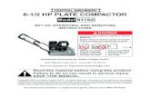 6-1/2 HP PLATE COMPACTOR - Harbor Freight Toolsimages.harborfreight.com/manuals/91000-91999/91762.pdf · 6-1/2 HP PLATE COMPACTOR 91762 Set up, Operating, and Servicing inStructiOnS