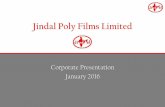 Jindal Poly Films Limited Zest Final.pdf · Jindal Poly Films Limited One of the leading manufacturers of BOPP films in the world Jindal Poly Films Limited (“JPFL” or “Company”)