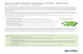 QuEChERS Methodology: AOAC Method · 2 Multiresidue QuEChERS Procedure The procedures below are based on AOAC Official 2007.01 Method [4]. For complete information, refer to the original