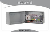 E024S - Driveway Gates, Electric Gates, Automatic Door · E024S, • conforms to the essential safety requirements of the following EEC directives: ... Motor max. load 150W x 2 Accessories