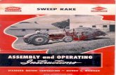 Sweep Rake Assembly and Operating Instructions Rake... · Sweep Rake can easily and quickly handle loads of 400 to 700 pounds. The efficient and economical Bperation of the Sweep